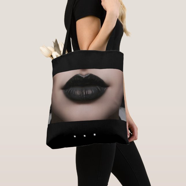 Tela Bolso de compras personalizado - Labios (Detalle)