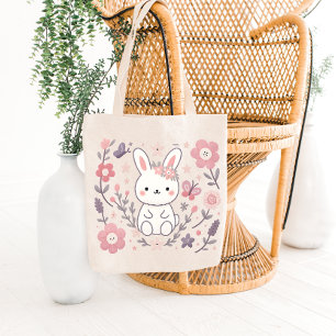 Tela Bolso de conejo floral caprichoso