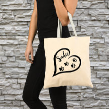 Bolso de Corazón con Patas y Nombre Personalizado 