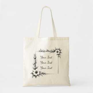 Tela Bolso de Cuadro Floral Geométrico Personalizado