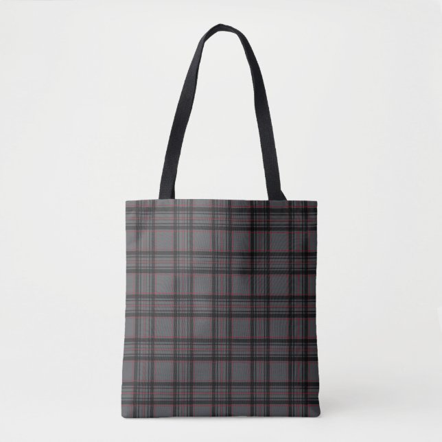 Tela Bolso de cuadros gris retro (Anverso)