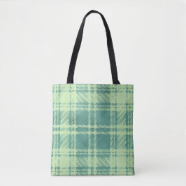 Tela Bolso de cuadros verdes
