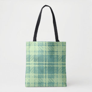 Tela Bolso de cuadros verdes