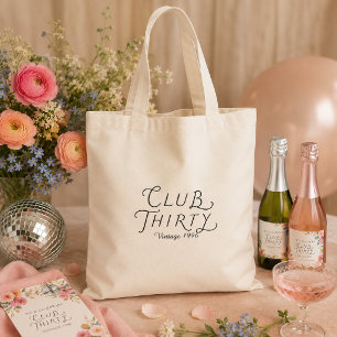 Tela Bolso de cumpleaños personalizado Club Thirty