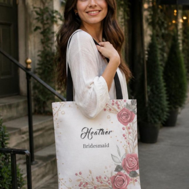Tela Bolso de dama de honor floral rosa suave (Subido por el creador)