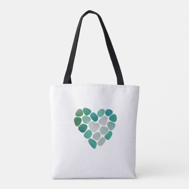 Tela bolso de diseño de vidrio de mar (Reverso)
