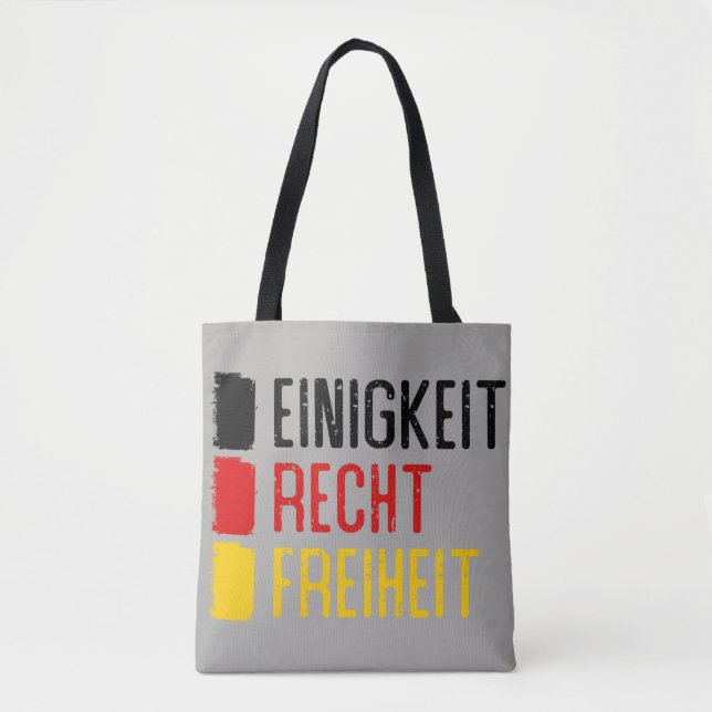 Tela Bolso de Einigkeit Recht Freiheit, lema alemán (Anverso)