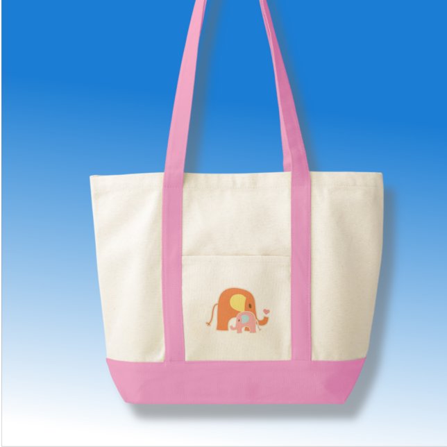 Tela Bolso de elefante bebé niña rosa (Subido por el creador)