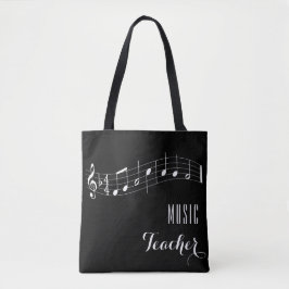 Tela Bolso de encargo del profesor de música - negro