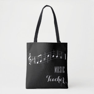 Tela Bolso de encargo del profesor de música - negro
