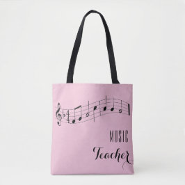 Tela Bolso de encargo del profesor de música - rosa