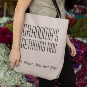 Tela Bolso de escapada de la abuela de los nietos