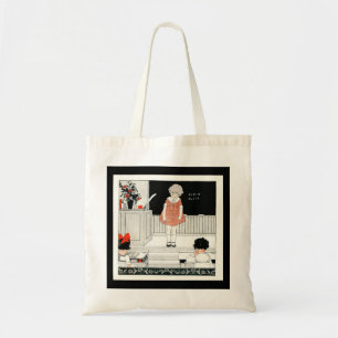Tela Bolso de escuela del vintage para los estudiantes