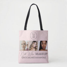 Tela Bolso de estudio de maquillaje con logotipo de esc