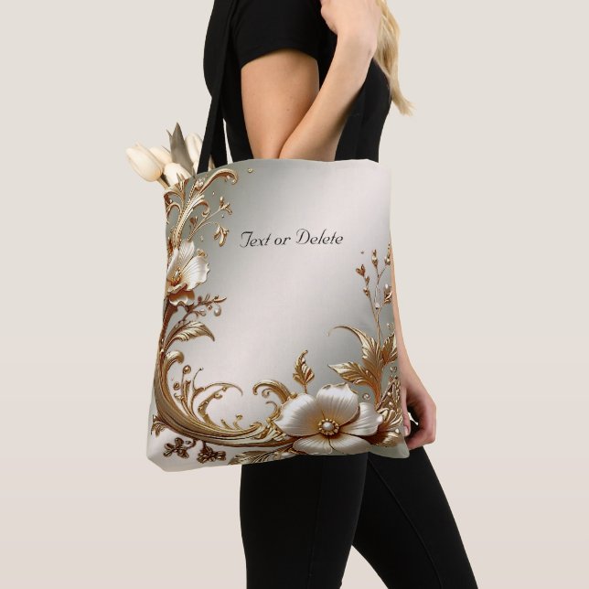 Tela Bolso de flores de oro (Detalle)