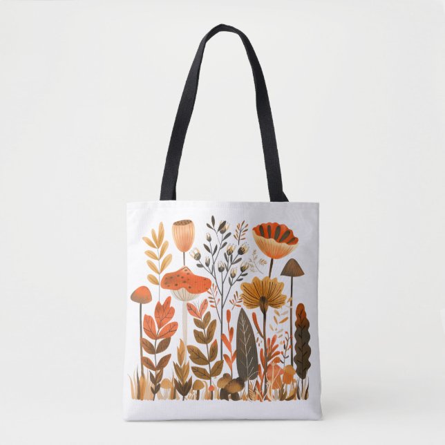 Tela Bolso de flores nórdicas (Anverso)