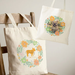 Tela Bolso de French Bulldog personalizado – Floral Nar