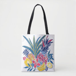 Tela Bolso de Frutas Tropicales y Flor de Hibisco Vibra