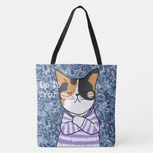 Tela Bolso de gato divertido
