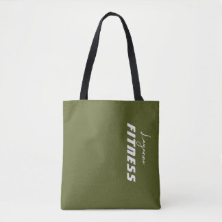 Tela Bolso de gimnasio 2 en 1 Verde oliva oscuro Beige