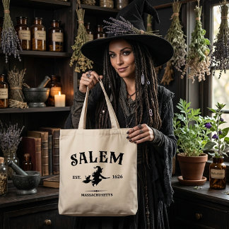 Tela Bolso de Halloween personalizado - Salem Witch Est