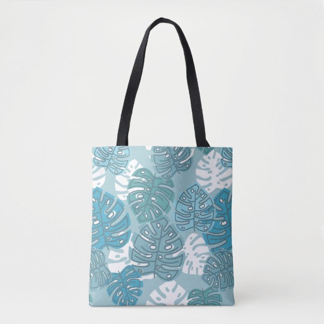 Tela bolso de hojas azules (Anverso)