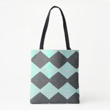 Bolso de hombro con patrón azul