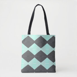 Tela Bolso de hombro con patrón azul