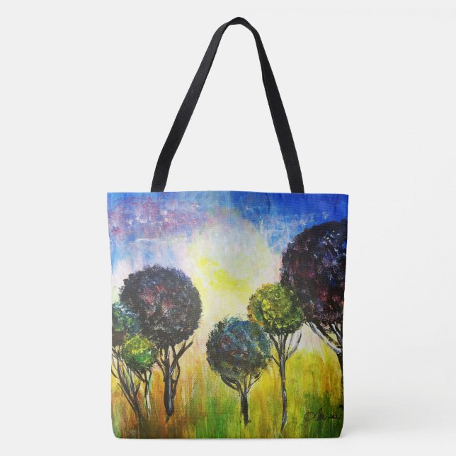 Tela Bolso de impresión total Forestal Caprichosa (Anverso)