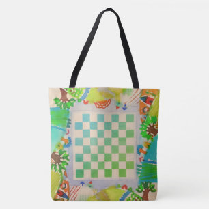 Tela Bolso de juego jugable con acuarela colorida