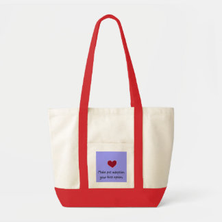 Tela Bolso de la adopción del corazón