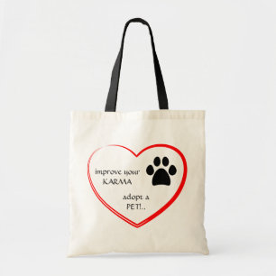 Tela Bolso de la adopción del mascota