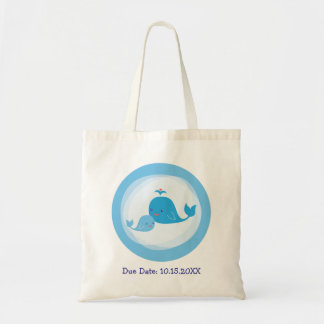 Tela Bolso de la ballena de la mamá y del bebé