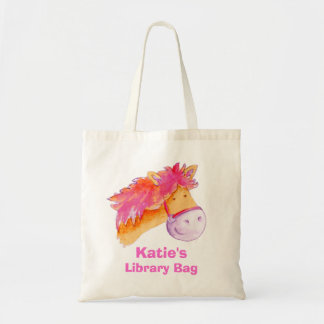 Tela Bolso de la biblioteca del tote del naranja y de