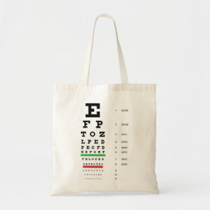 Tela Bolso de la carta de ojo de Snellen