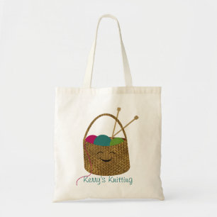 Tela Bolso de la cesta del calcetero feliz
