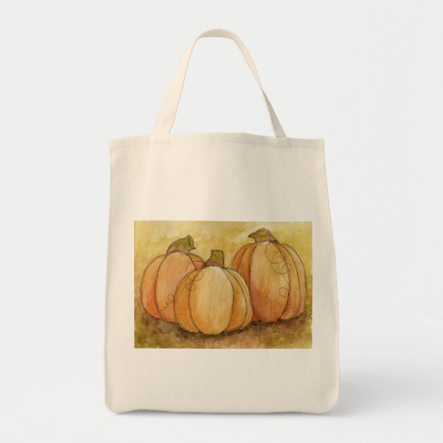 Tela Bolso de la cosecha de la calabaza (Frente)