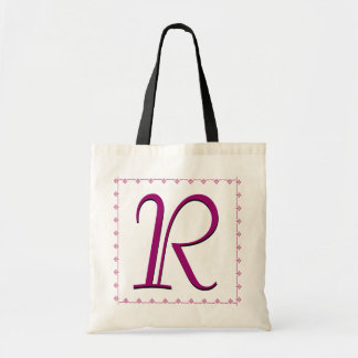 Tela Bolso de la dama de honor - monograma MAGENTA