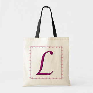 Tela Bolso de la dama de honor - monograma MAGENTA