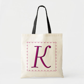 Tela Bolso de la dama de honor - monograma MAGENTA