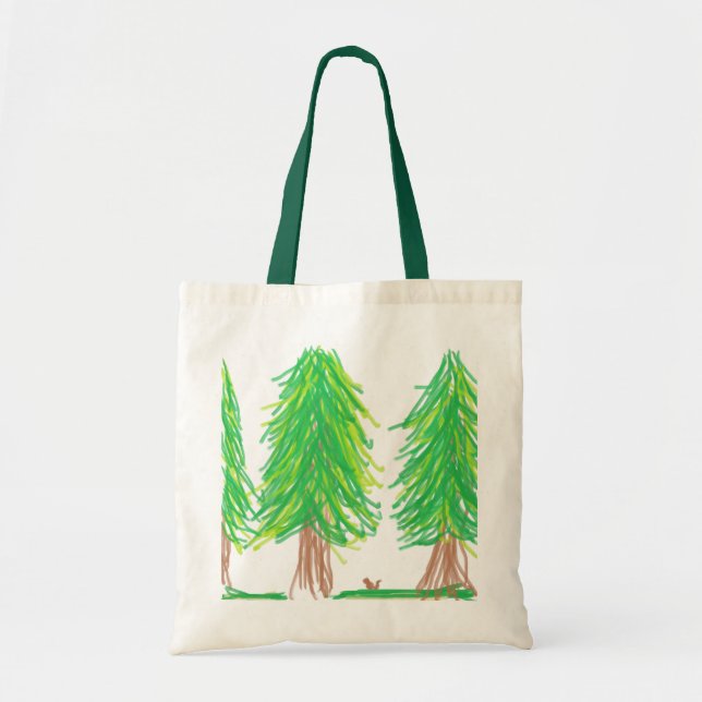 Tela Bolso de la escena del bosque (Frente)