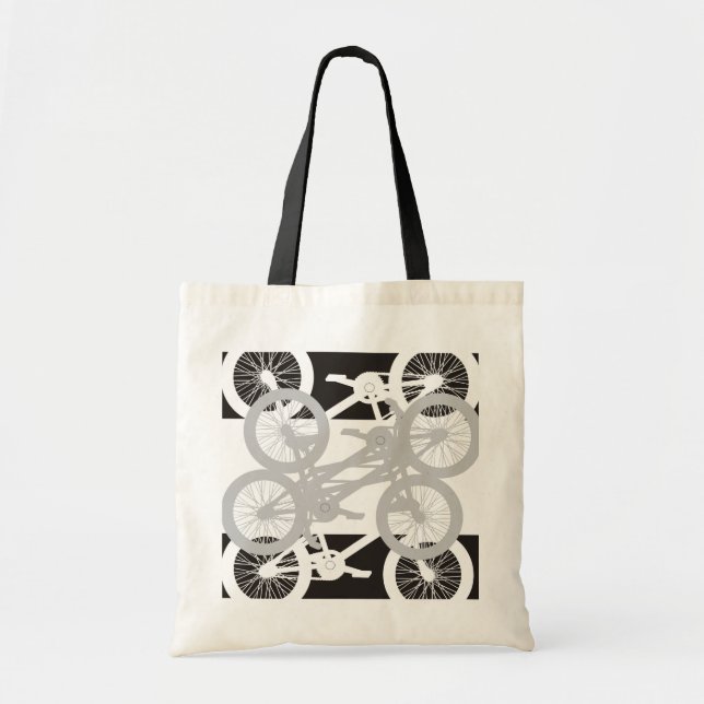 Tela Bolso de la impresión de la bicicleta (Frente)