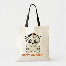 Tela Bolso de la invitación de Halloween del cráneo del