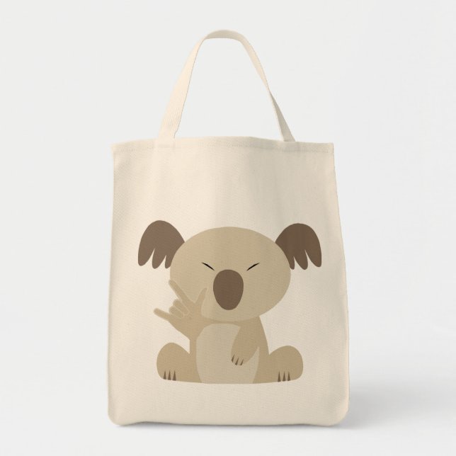 Tela Bolso de la koala del ASL te amo (Frente)