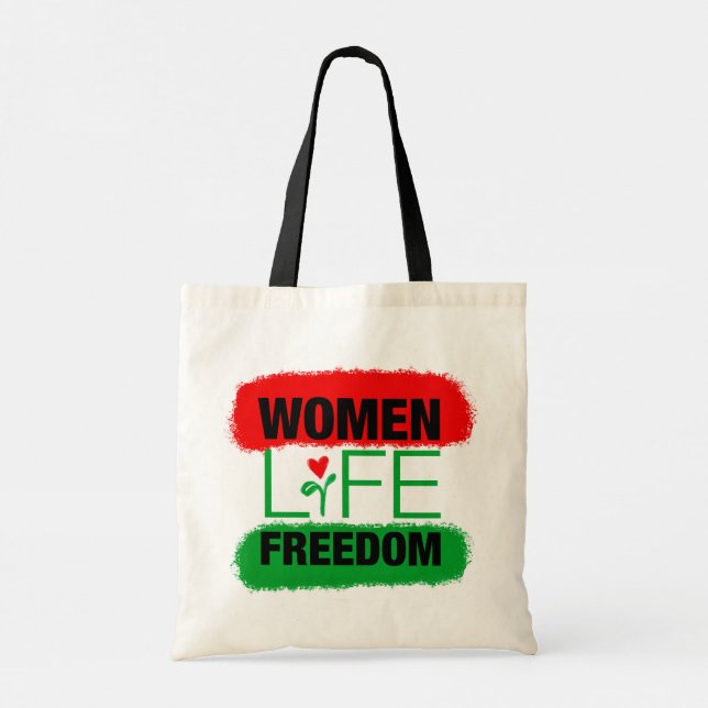 Tela Bolso de la LIBERTAD DE VIDA DE LAS MUJERES. ¡Mues (Reverso)
