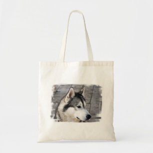 Tela Bolso de la lona de la foto del Malamute pequeño