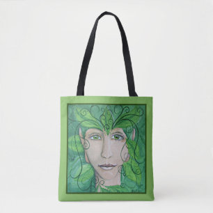 Tela Bolso de la ninfa de madera con por todo la