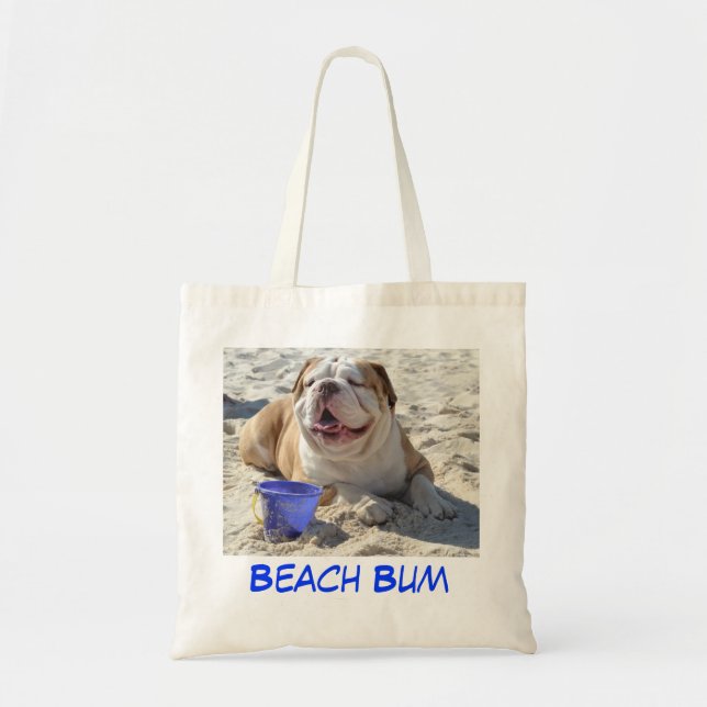 Tela Bolso de la playa del bulldog (Frente)