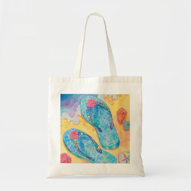Tela Bolso de la playa del flip-flop (Frente)