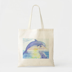 Tela Bolso de la puesta del sol de la acuarela de dos